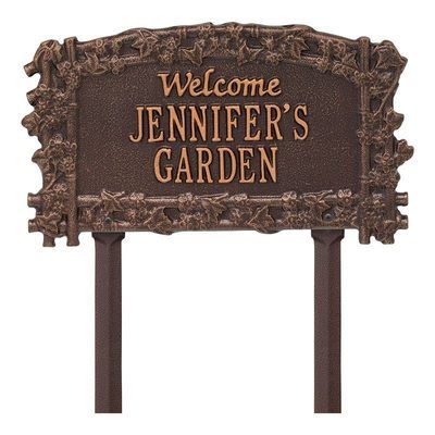 Ivy Trellis Garden Copper Dedication Plaque